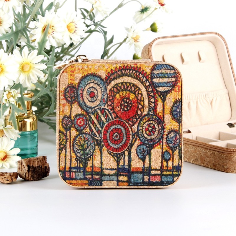 Travel Jewelry Box Manufacturer - Hot Selling Vintage Cork Leather