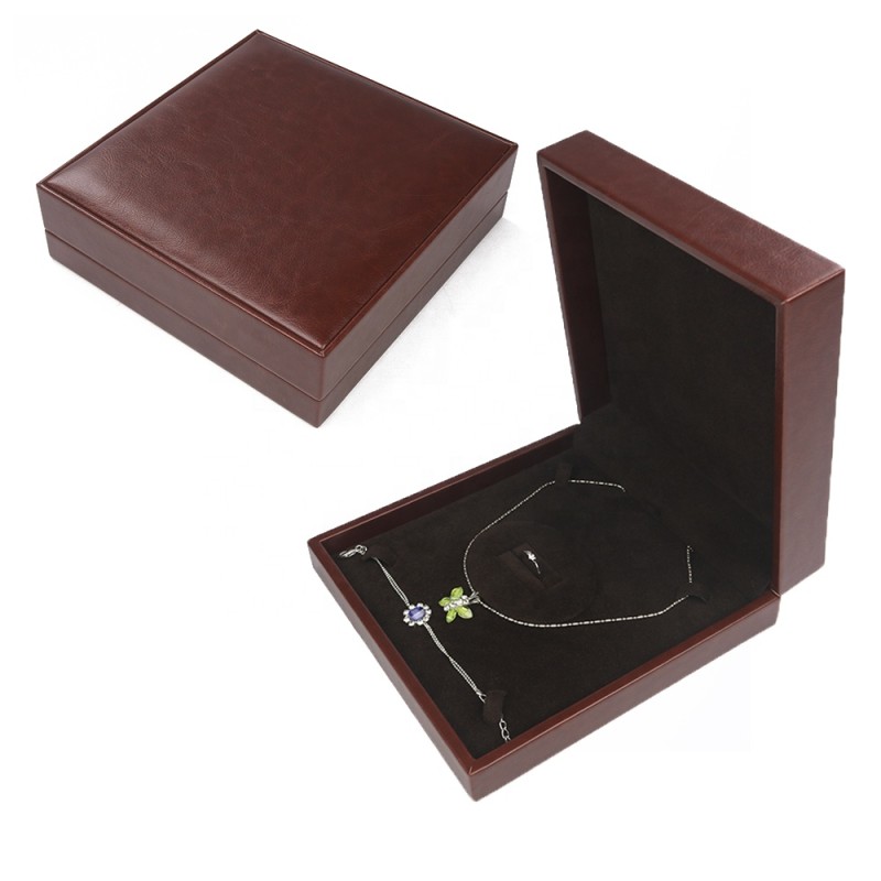 Jewelry Box Manufacturer - High Quality Brown PU Leather Packaging