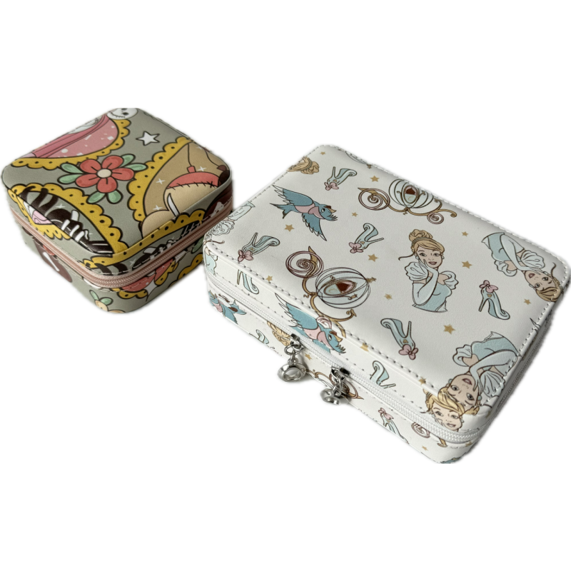 Travel Jewelry Case Manufacturer - Custom Logo Zipper Square Leather