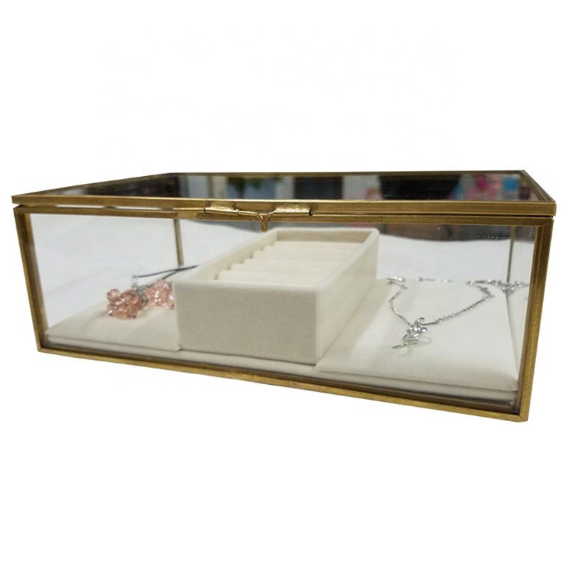 Glass Jewelry Box Manufacturer - Wedding Decorative Clear Treasure Case