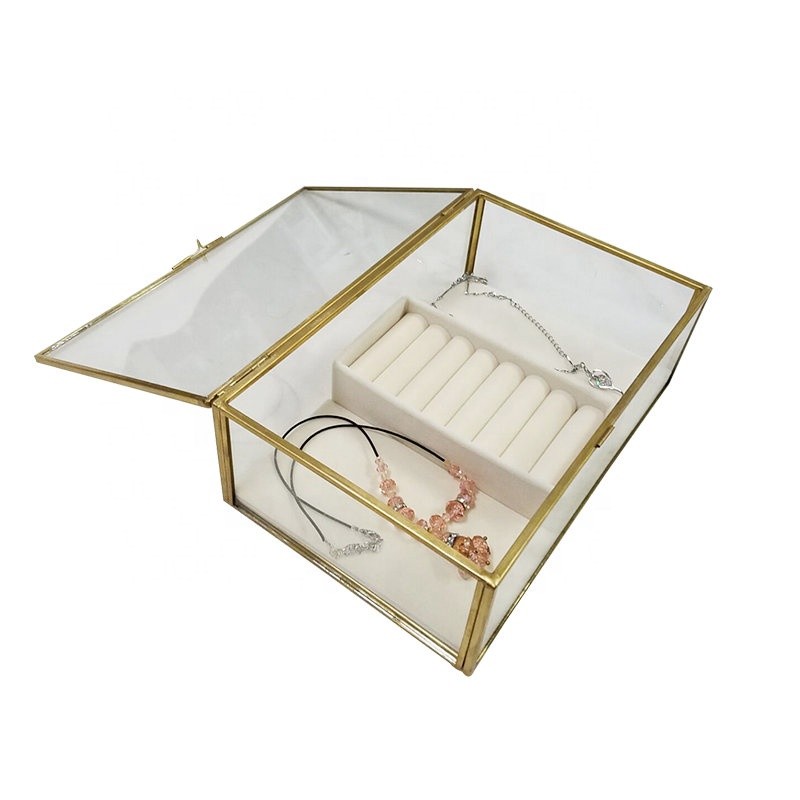 Glass Jewelry Box Manufacturer - Wedding Decorative Clear Treasure Case