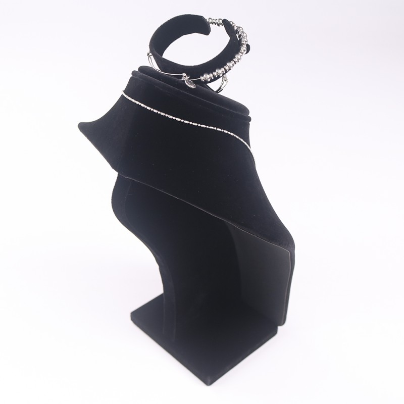 Jewelry Display Stand Manufacturer - Black Velvet Bust Bangle Holder