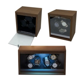 Watch Winder Manufacturer - Flexible Brown Wood 3 Watch Pillows
