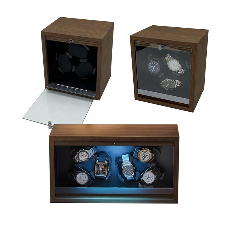 Watch Winder Manufacturer - Flexible Brown Wood 3 Watch Pillows