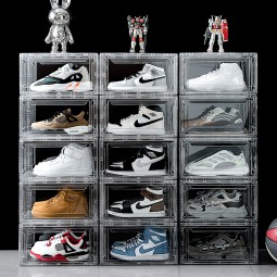 Shoe Storage Rack Manufacturer - 2-4 Layers Plastic Stackable