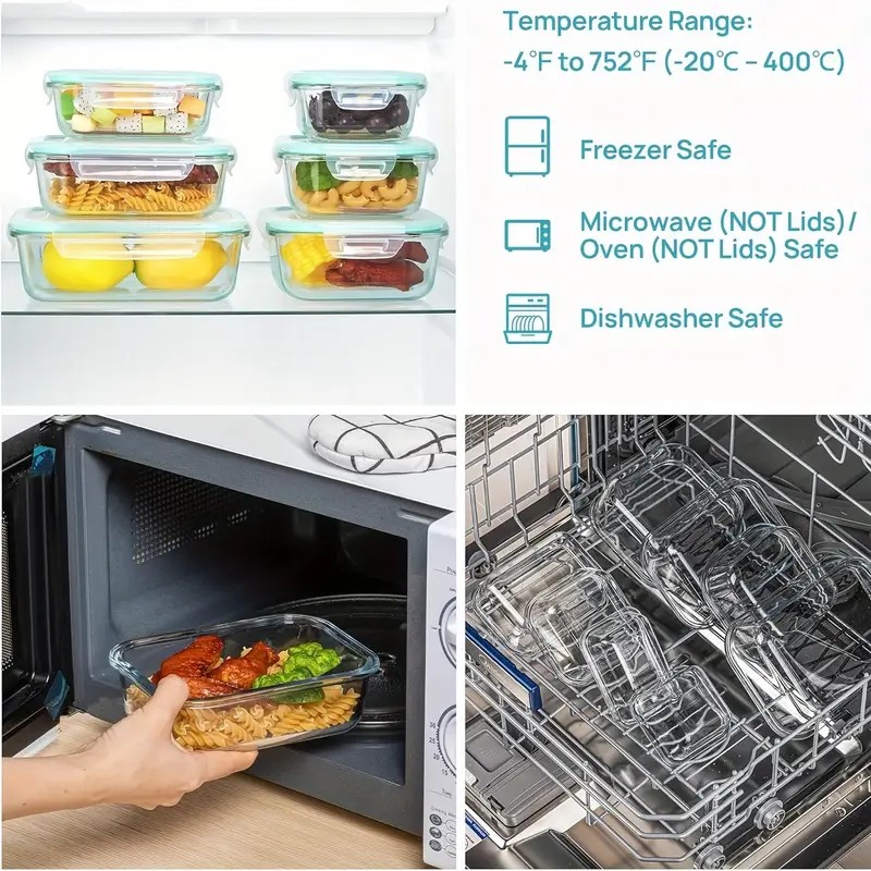 Glass Lunch Box Set Manufacturer - Light Weight Snap Locking Lids