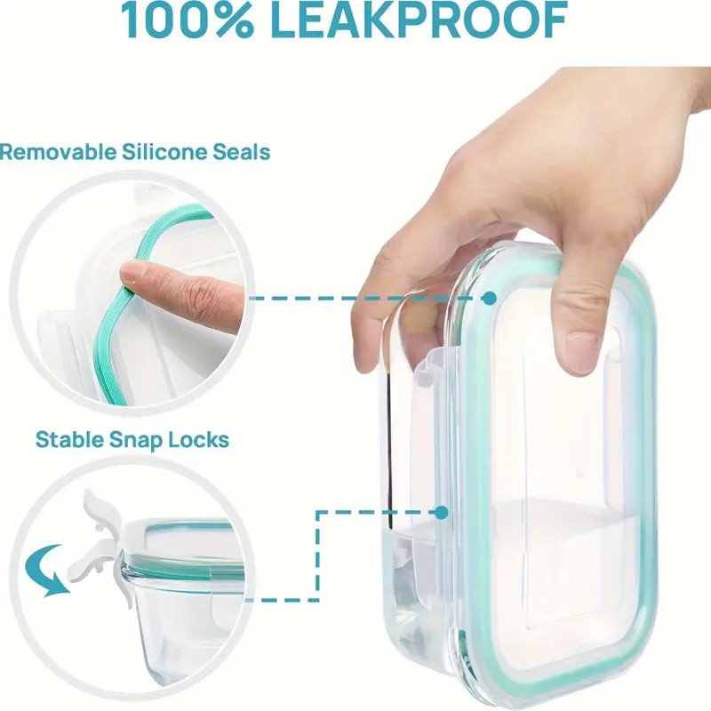 Glass Lunch Box Set Manufacturer - Light Weight Snap Locking Lids