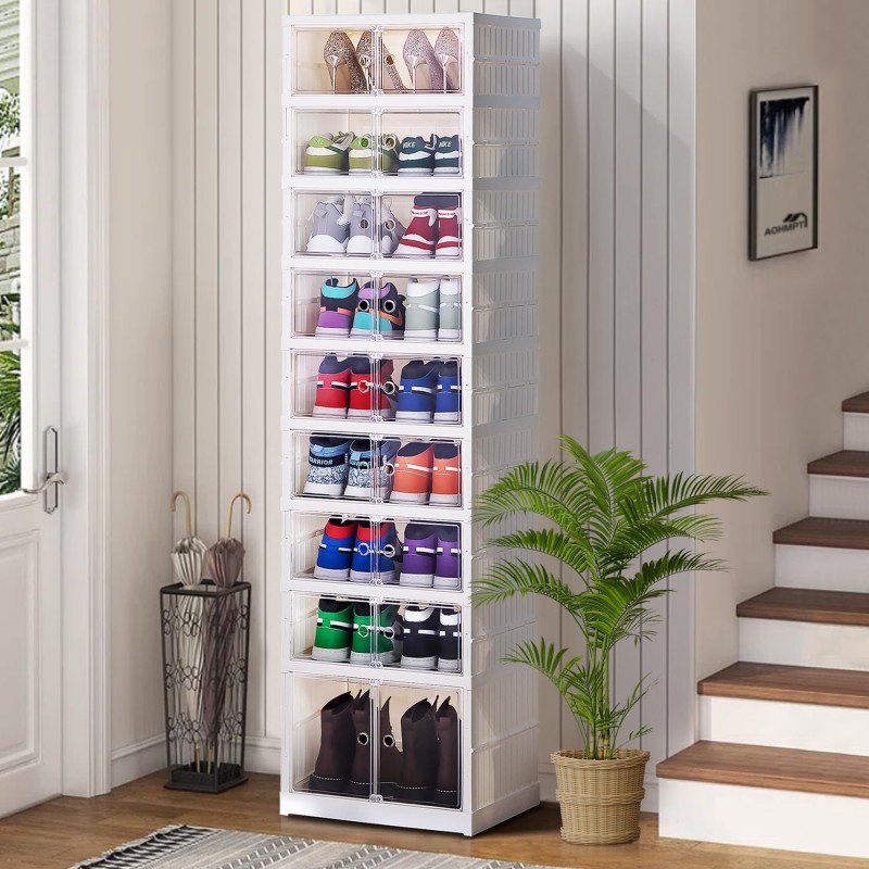 Shoe Storage Box Manufacturer - Easy Assembly Double Row 9 Layers