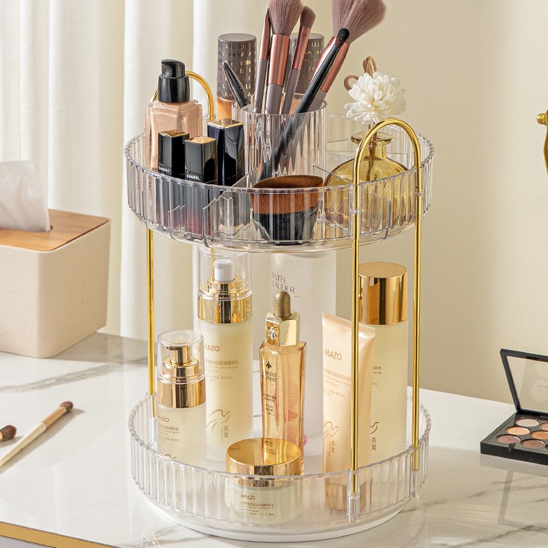 Cosmetic Storage Rack Manufacturer - Bathroom Dressing Table Double-layer