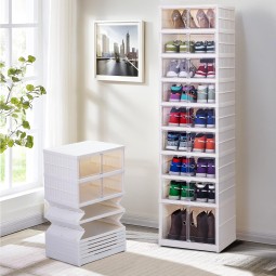 Shoe Storage Box Manufacturer - Easy Assembly Double Row 9 Layers