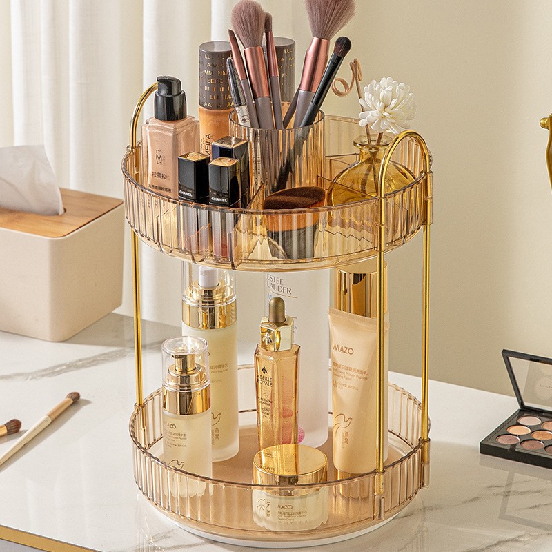 Cosmetic Storage Rack Manufacturer - Bathroom Dressing Table Double-layer