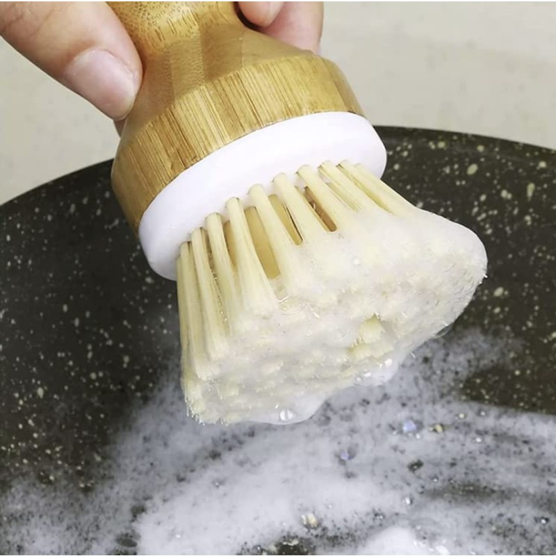 Dish Brush Manufacturer - Natural Sisal Bamboo Replaceable Head