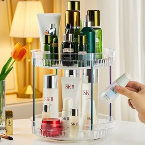 Rotating Container Manufacturer - 2024 Hot 2 Layers Storage Holder