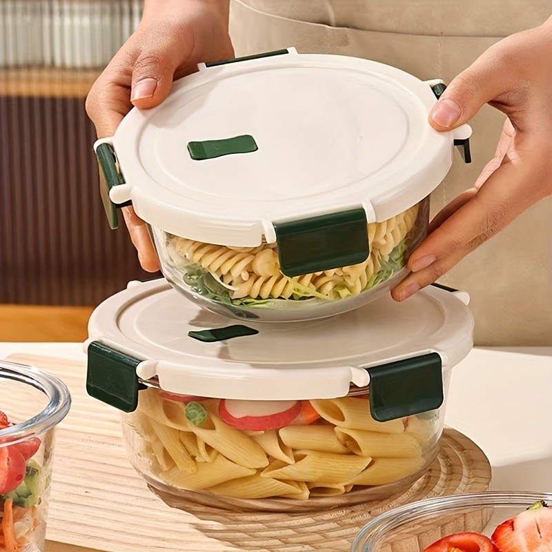 Glass Food Container Manufacturer - Round Snap Lid Airtight