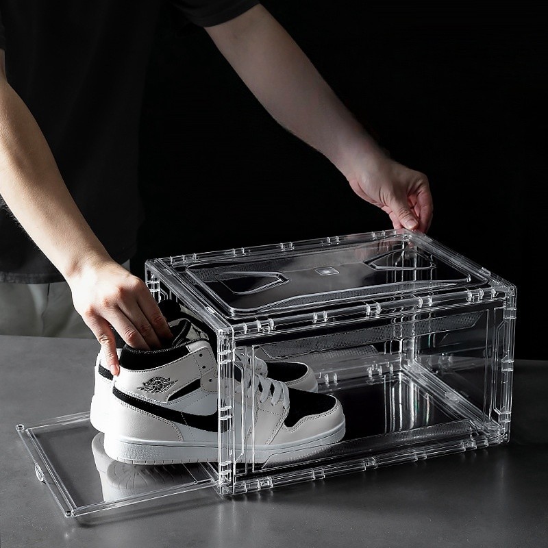 Shoe Storage Container Manufacturer - Luxury Transparent Stackable