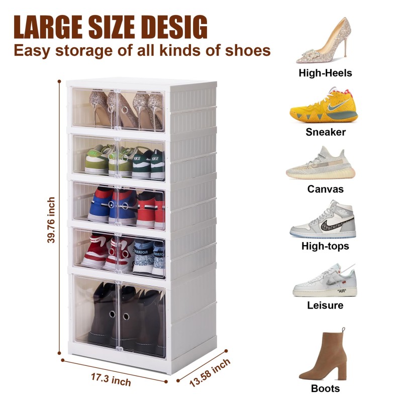 Sneaker Organizer Manufacturer - Plastic Stackable Drawer Cabinet