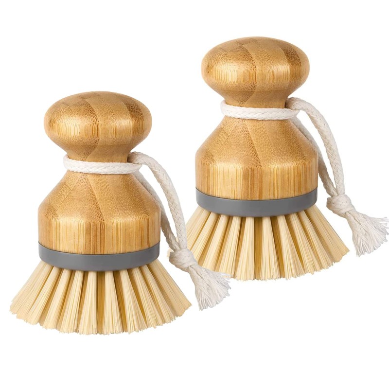 Dish Brush Manufacturer - Natural Sisal Bamboo Replaceable Head