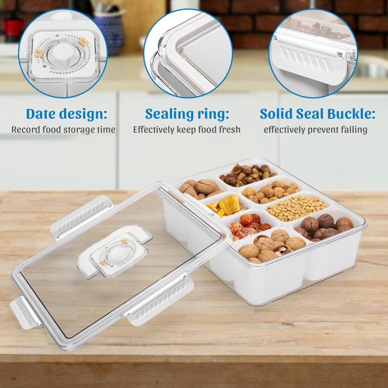 Serving Tray Manufacturer - Divided Portable Snack Fruit Compartment