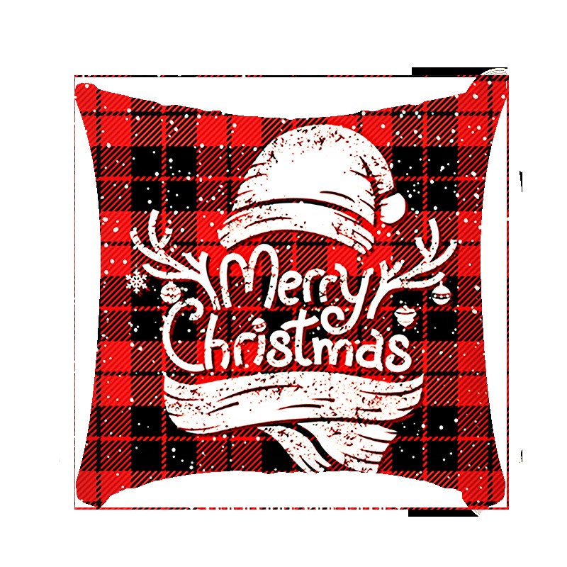 Christmas Cushion Cover Manufacturer - 45x45 Farmhouse Plaid