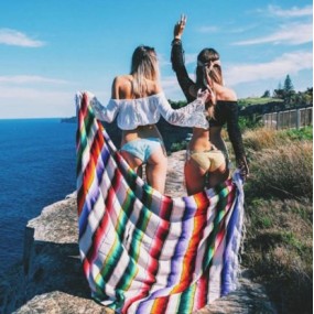 Mexican Blanket Factory - Sofa Cover Tablecloth Woven Tassel