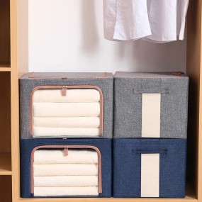 Storage Box Factory - 66L Cotton Linen Folding