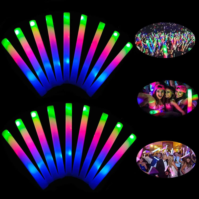 Glow Stick Factory - Multicolor LED Foam Concert Toy