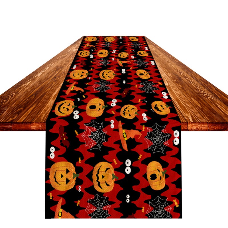 Halloween Table Runner Manufacturer - Linen Gnome Pattern Table Mat