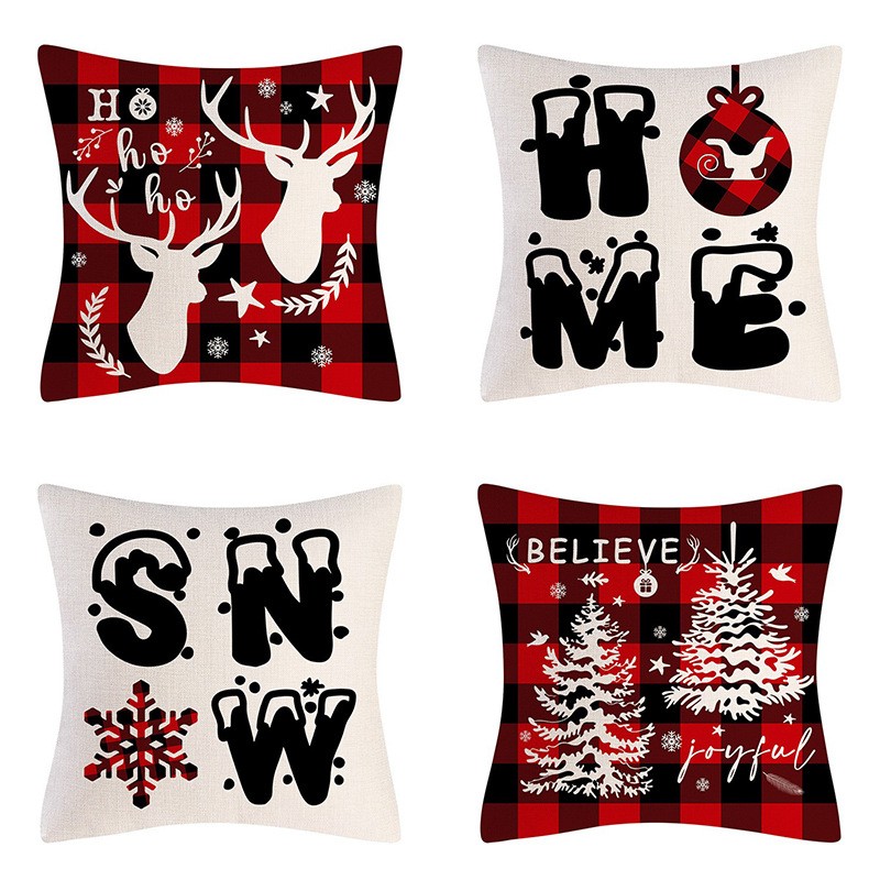 Christmas Pillowcase Factory - Red Cushion Cover Navidad Gift