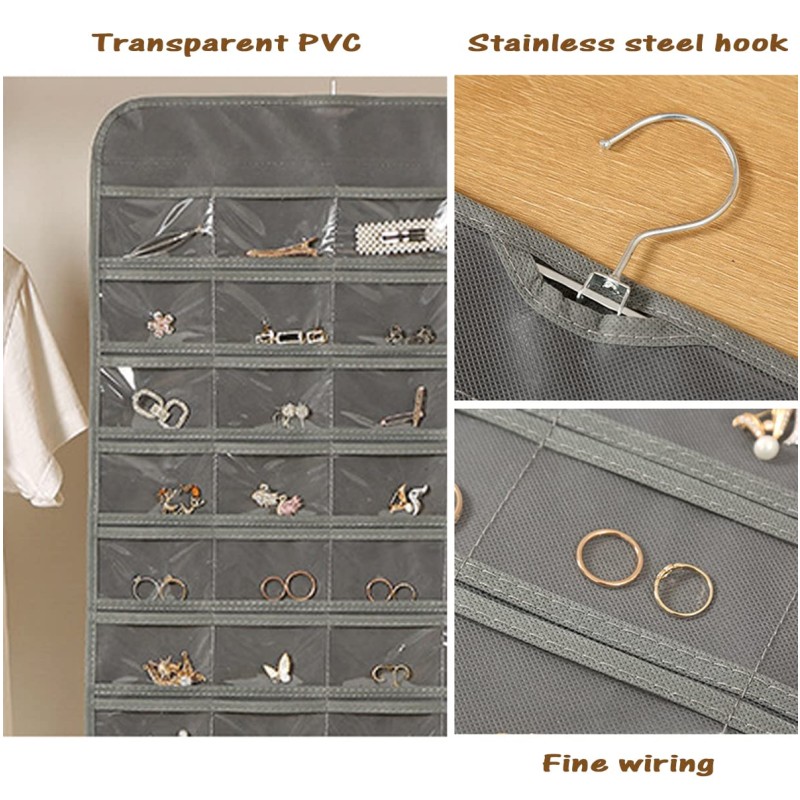 Jewelry Storage Bag Manufacturer - 48/80 Grids Hanging Organizer