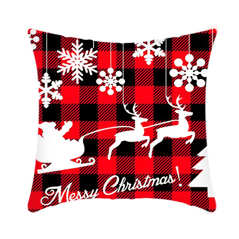 Christmas Cushion Cover Manufacturer - 45x45 Farmhouse Plaid