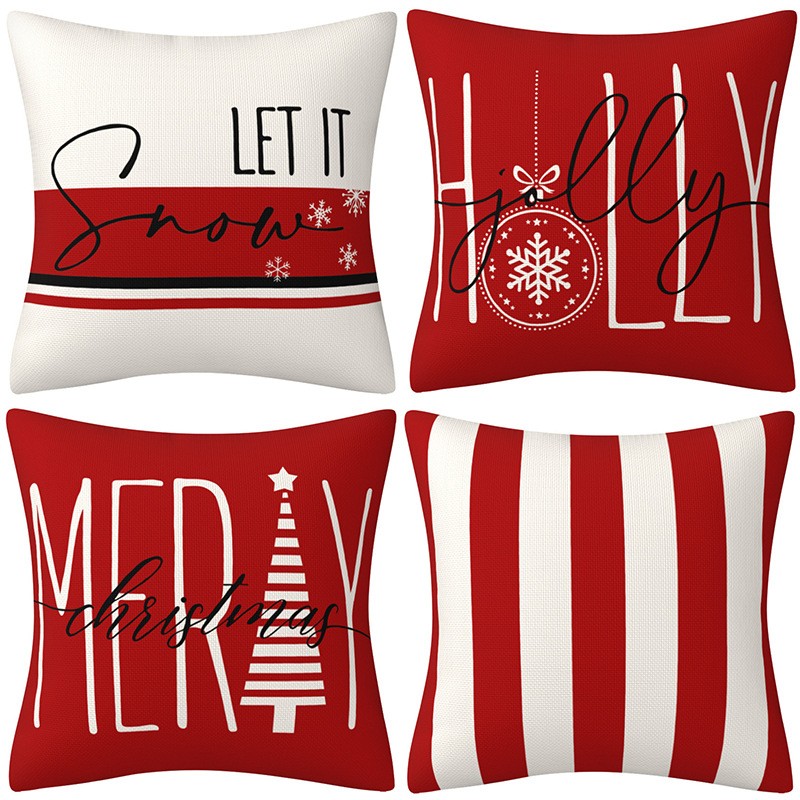 Christmas Cushion Cover Factory - Buffalo Plaid Antlers Design