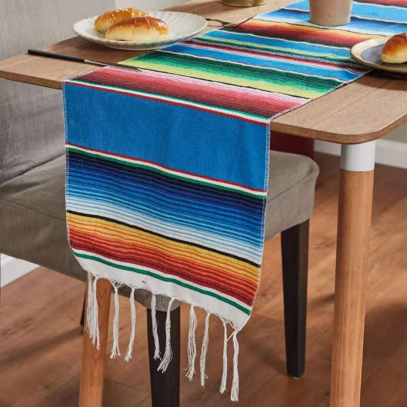 Mexican Blanket Factory - Sofa Cover Tablecloth Woven Tassel