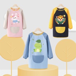 Children Smock Manufacturer - Waterproof Long-sleeved Painting