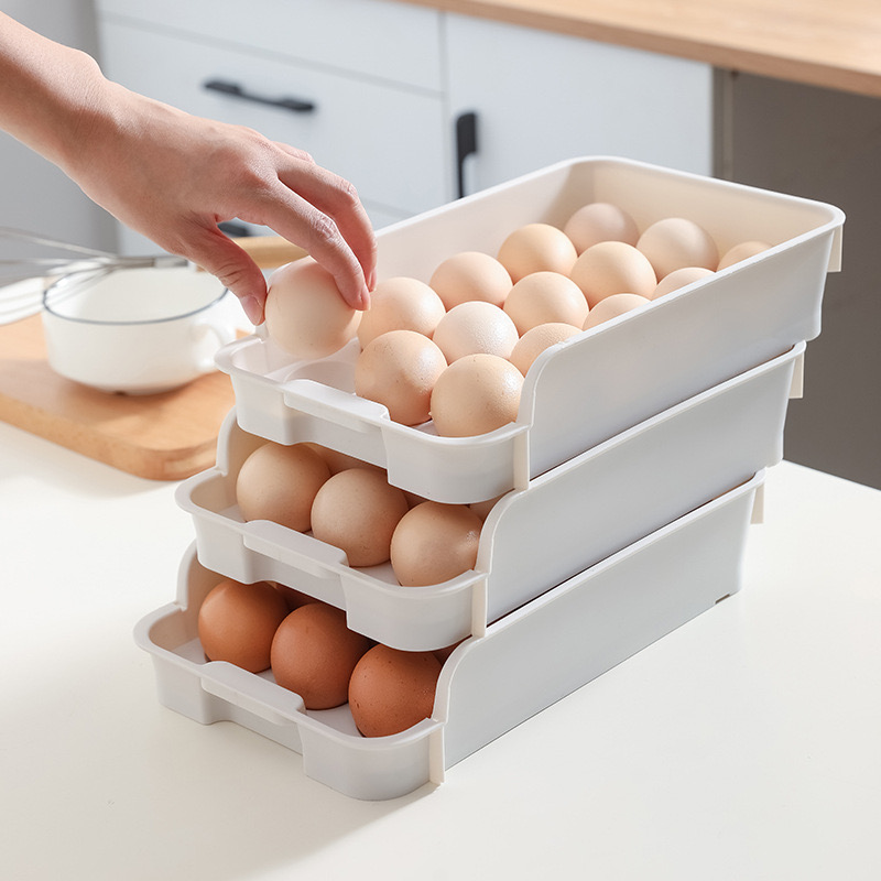 Egg Storage Box Manufacturer - Refrigerator Stackable Drawer