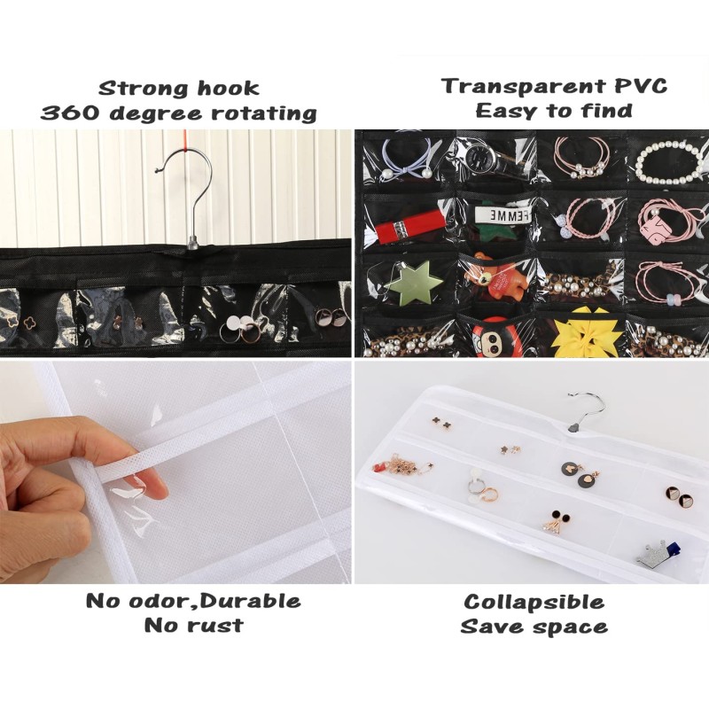Jewelry Storage Bag Manufacturer - 48/80 Grids Hanging Organizer
