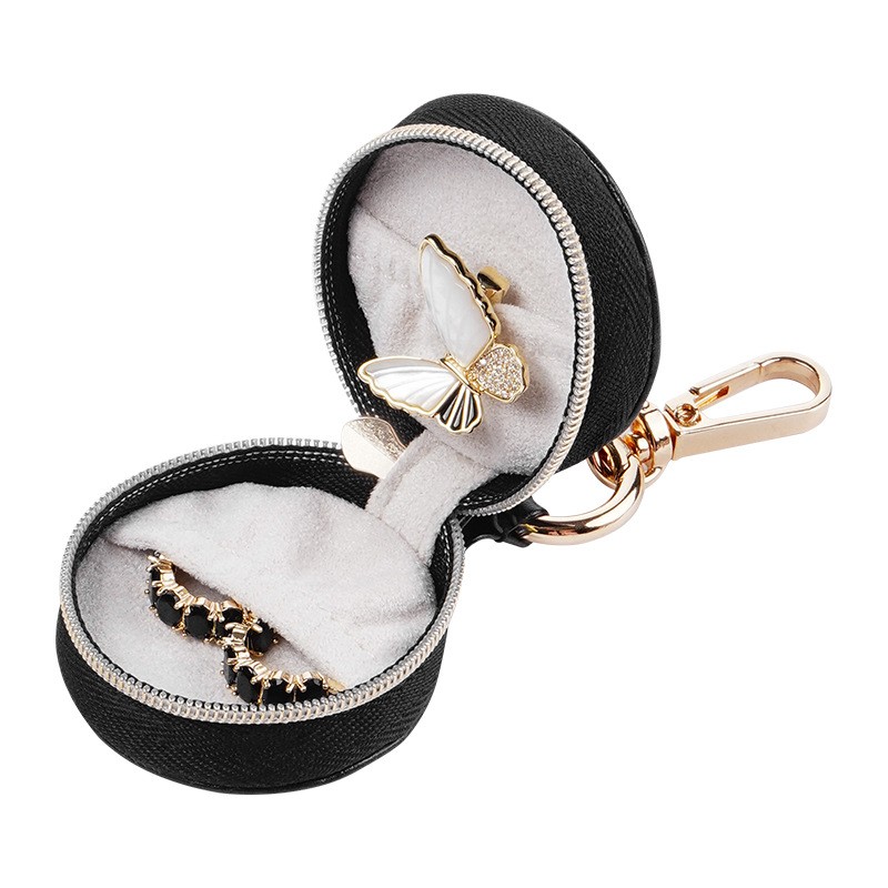 Jewelry Case Manufacturer - PU Leather Round Lightweight