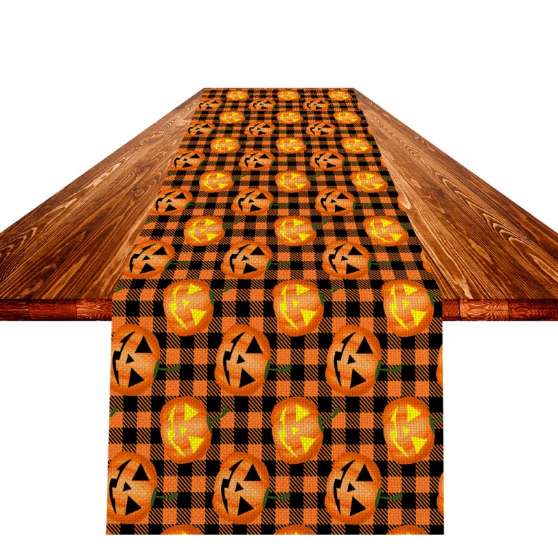 Halloween Table Runner Manufacturer - Linen Gnome Pattern Table Mat