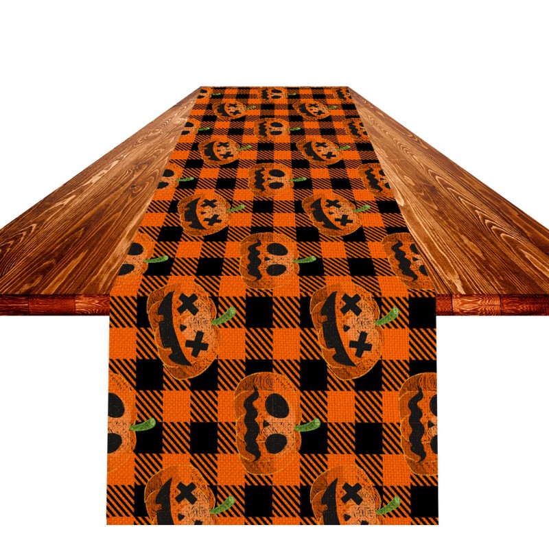 Halloween Table Runner Manufacturer - Linen Gnome Pattern Table Mat