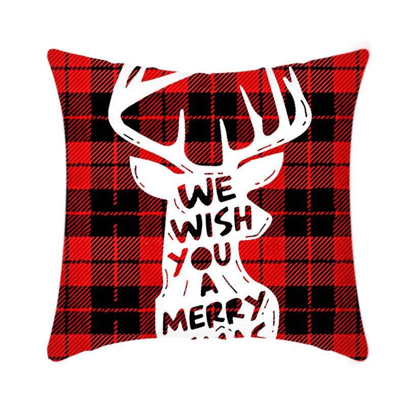 Christmas Cushion Cover Manufacturer - 45x45 Farmhouse Plaid