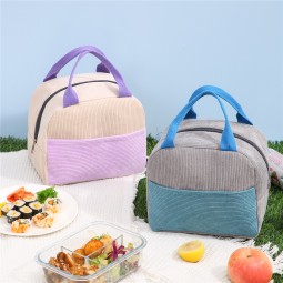 Lunch Bag Factory - Corduroy Thermal Insulated Waterproof