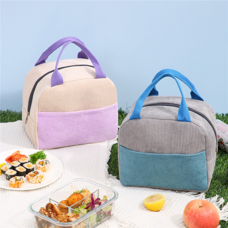 Lunch Bag Factory - Corduroy Thermal Insulated Waterproof