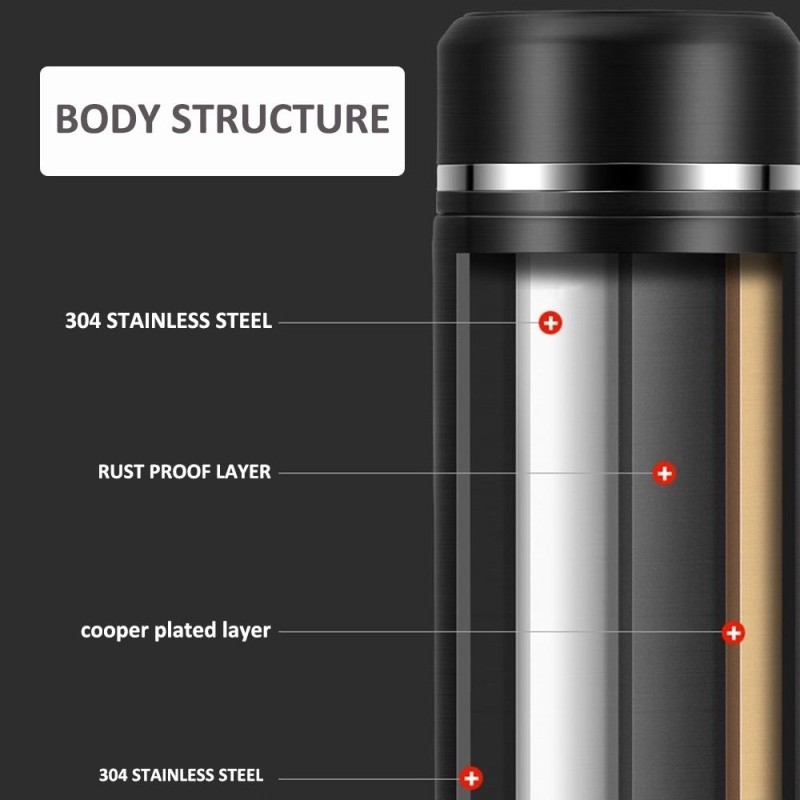 Smart Water Bottle Manufacturer - 500ml Stainless Steel Thermos