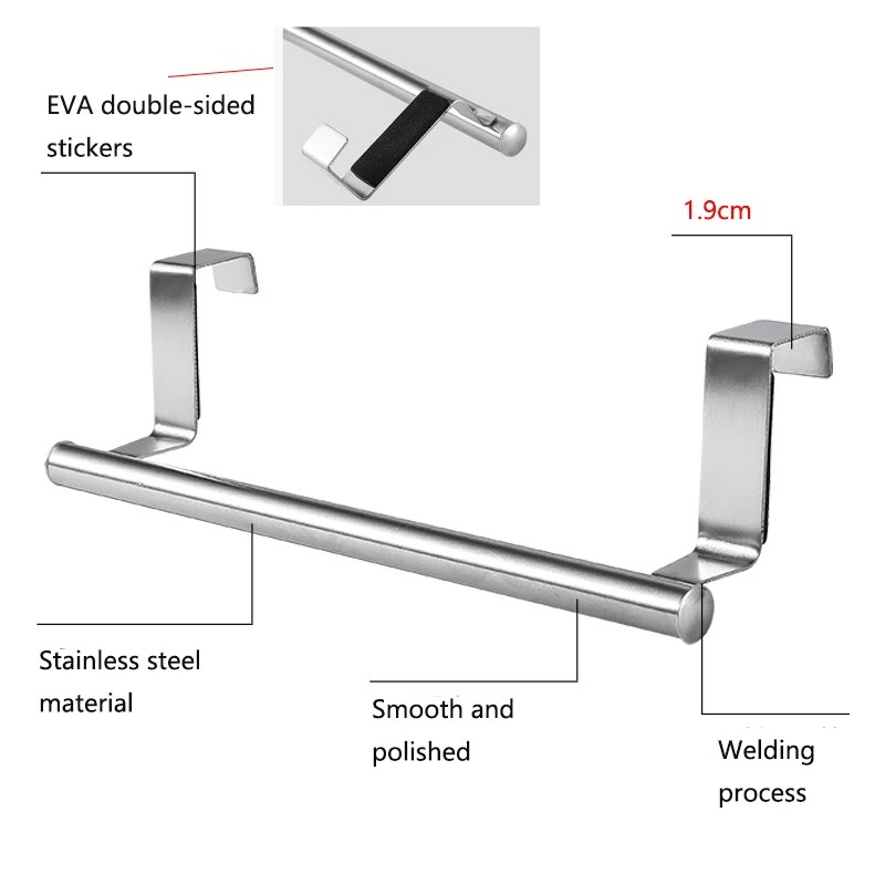 Towel Bar Factory - Stainless Steel Door Back Holder