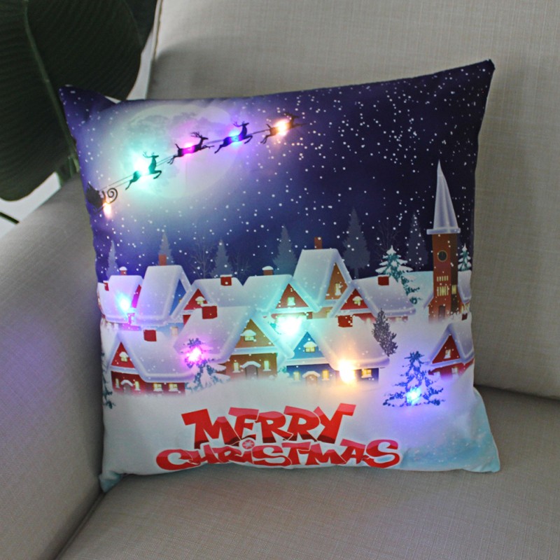 LED Pillow Cover Factory - Christmas Light Decoration 45x45cm