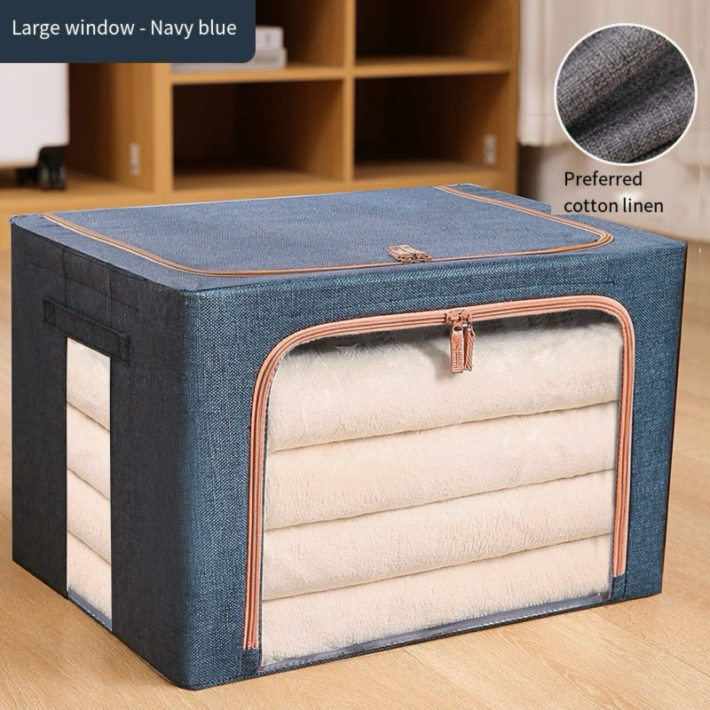 Storage Box Factory - 66L Cotton Linen Folding