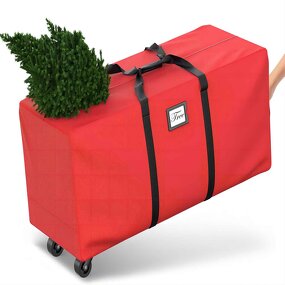 Christmas Tree Bag Factory - 9Ft Rolling Wheels Container