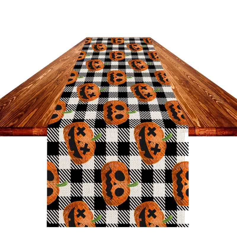 Halloween Table Runner Manufacturer - Linen Gnome Pattern Table Mat