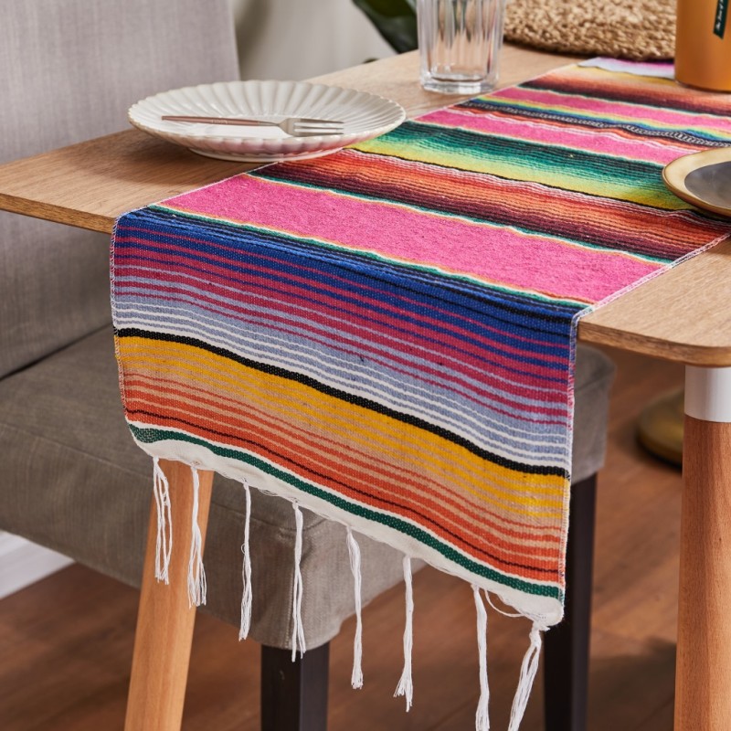 Beach Blanket Factory - Bohemian Striped Tassel Picnic Mat