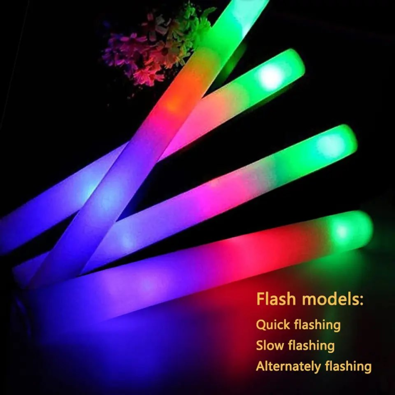 Flashing Foam Stick Manufacturer - 3 LED Glow Sticks Bulk