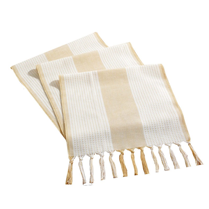 Table Runner Manufacturer - Burlap Tassel Boho Farmhouse Decor